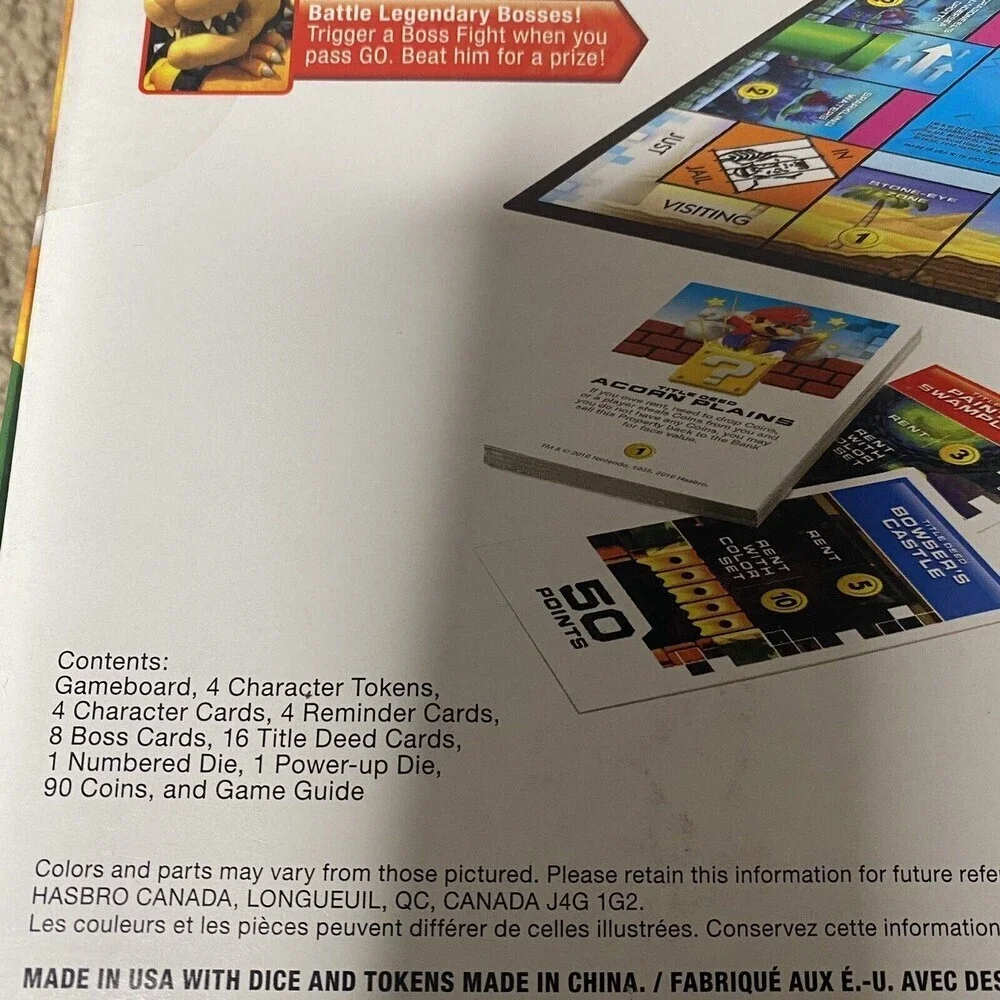Monopoly Gamer Nintendo Mario Brothers Battle For Highest Score New Hasnbro